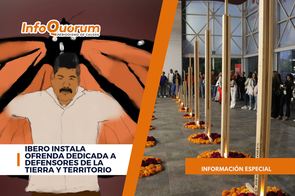 Ibero instala ofrenda dedicada a defensores de la tierra y territorio