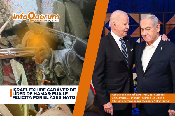 Israel exhibe cadáver de líder de Hamas; EUA le felicita por el asesinato