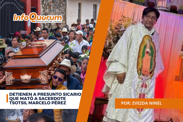 Detienen a presunto sicario que mató al sacerdote tsotsil Marcelo Pérez