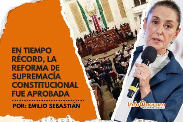 En tiempo récord, la reforma de supremacía constitucional fue aprobada