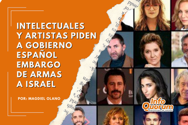 Intelectuales y artistas piden a gobierno español embargo de armas a Israel