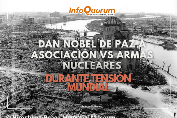 Dan Nobel de Paz a asociación VS armas nucleares durante tensión mundial