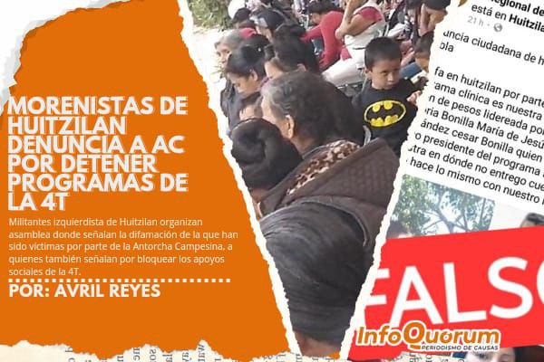 Morenistas de Huitzilan denuncia a AC por detener programas de la 4T