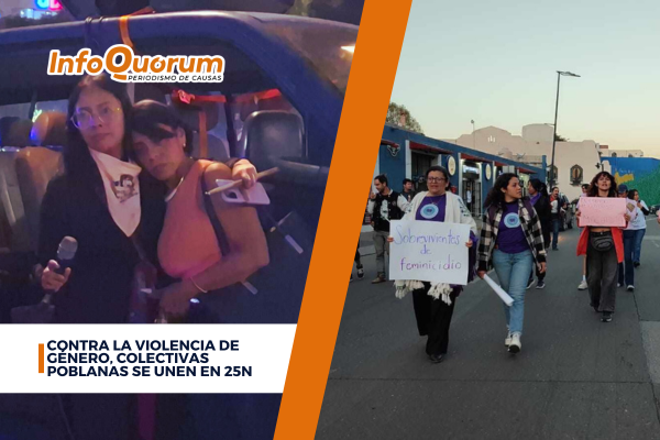 Contra la violencia de género, colectivas poblanas se unen en 25N