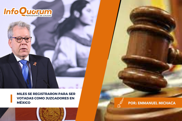 Miles se registraron para ser votadas como juzgadores en México