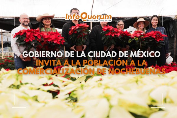 Gobierno de la Ciudad de México invita a la población a la comercialización de nochebuenas