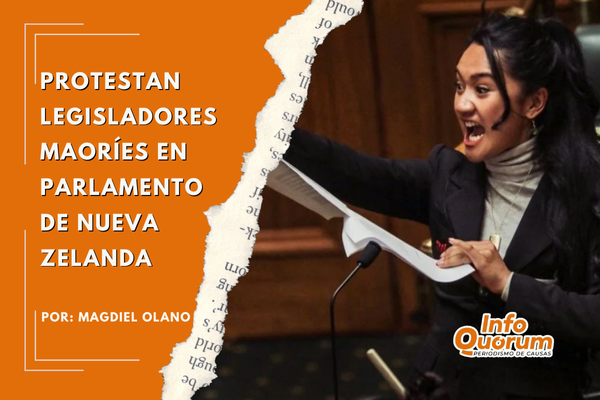 Protestan legisladores maoríes en parlamento de Nueva Zelanda