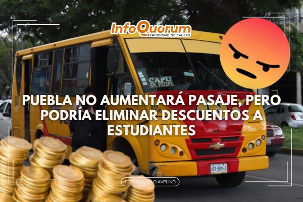 Puebla no aumentará pasaje, pero podría eliminar descuentos a estudiantes