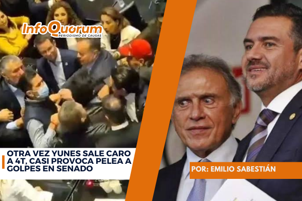 Otra vez Yunes sale caro a 4T, casi provoca pelea a golpes en Senado