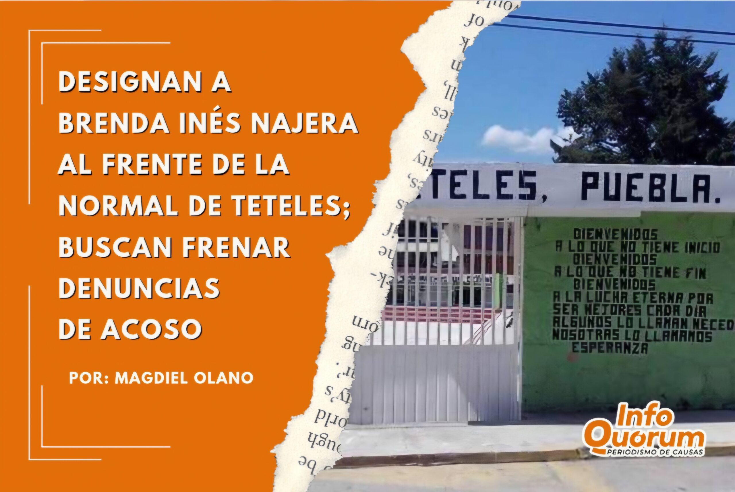 Designan a Brenda Inés Najera al frente de la Normal de Teteles; buscan frenar denuncias de acoso