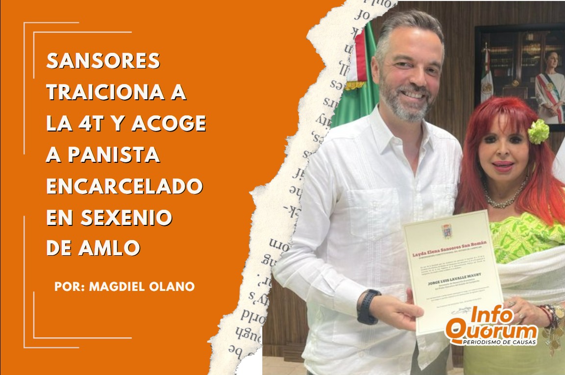 Sansores traiciona a la 4T y acoge a panista encarcelado en sexenio de AMLO
