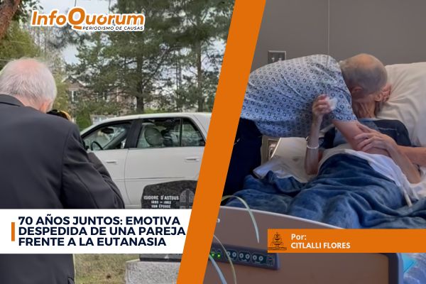 70 años juntos: Emotiva despedida de una pareja frente a la eutanasia