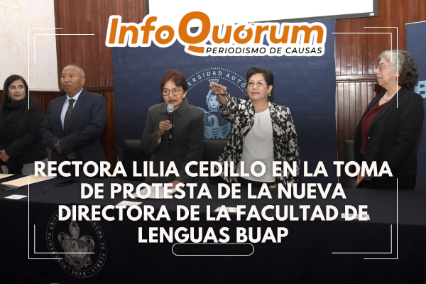 Rectora Lilia Cedillo toma protesta a nueva directora de la Facultad de Lenguas