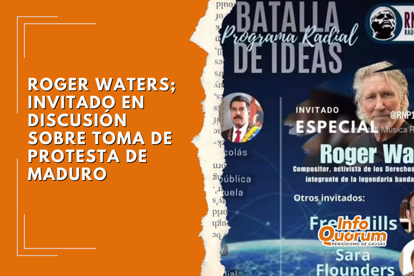 Roger Waters; invitado en discusión sobre toma de protesta de Maduro