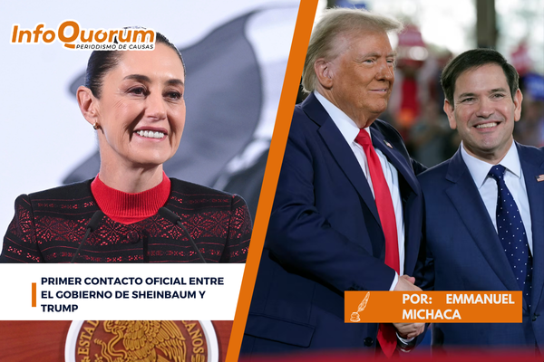 Primer contacto oficial entre el gobierno de Sheinbaum y Trump  