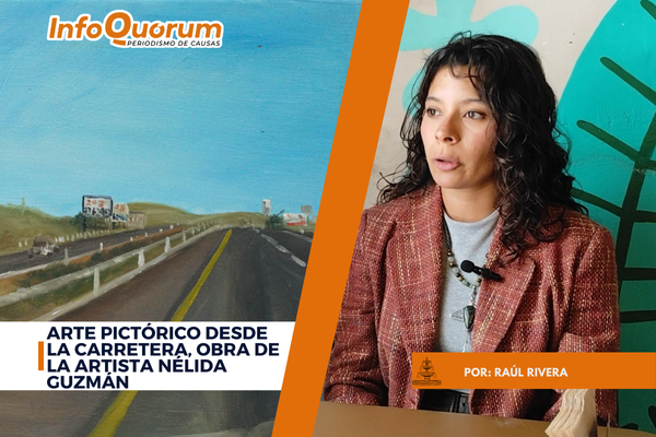 Arte pictórico desde la carretera, obra de la artista Nélida Guzmán