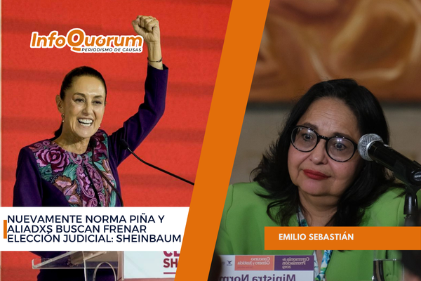 Nuevamente Norma Piña y aliadxs buscan frenar elección judicial: Sheinbaum