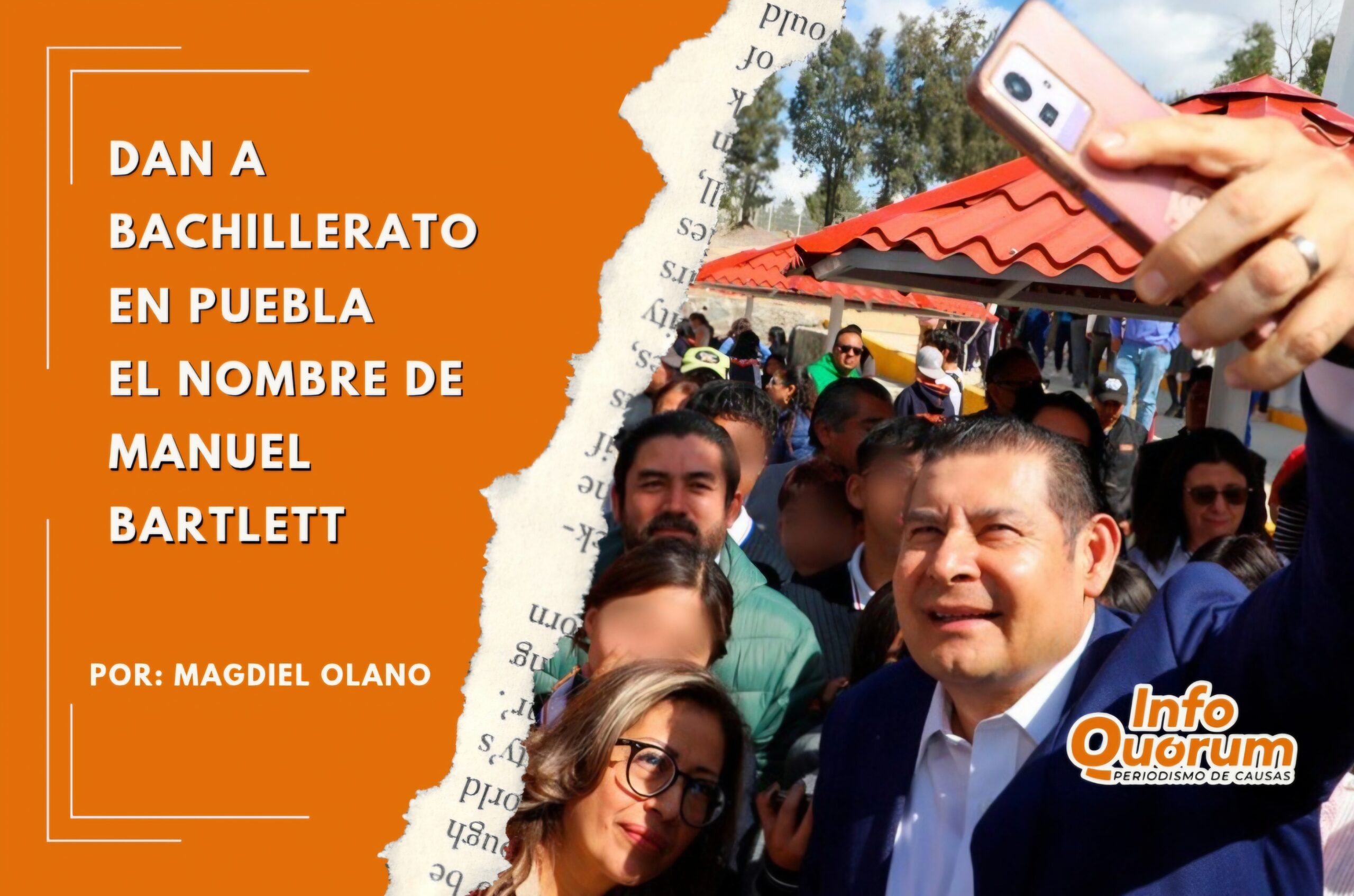 Dan a Bachillerato en Puebla el nombre de Manuel Bartlett