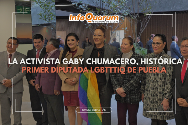 La activista Gaby Chumacero, histórica primer diputada LGBTTTIQ de Puebla