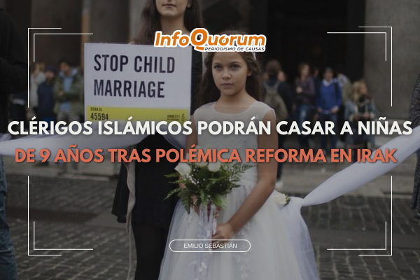 Clérigos islámicos podrán casar a niñas de 9 años tras polémica reforma en Irak