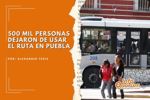 500 mil personas dejaron de usar el RUTA en Puebla