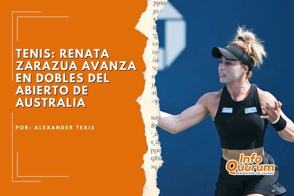 Tenis: Renata Zarazua avanza en dobles del abierto de Australia