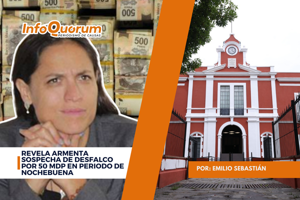 Revela Armenta sospecha de desfalco por 50 MDP en periodo de Nochebuena