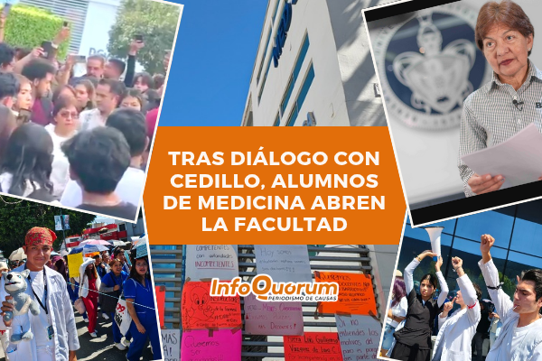 Tras diálogo con Cedillo, alumnos de Medicina abren la facultad