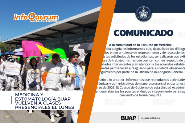 Medicina y Estomatología BUAP vuelven a clases presenciales el lunes