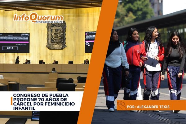 Congreso de Puebla propone 70 años de cárcel por feminicidio infantil