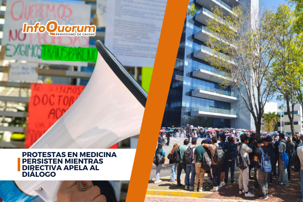 Protestas en Medicina persisten mientras directiva apela al diálogo