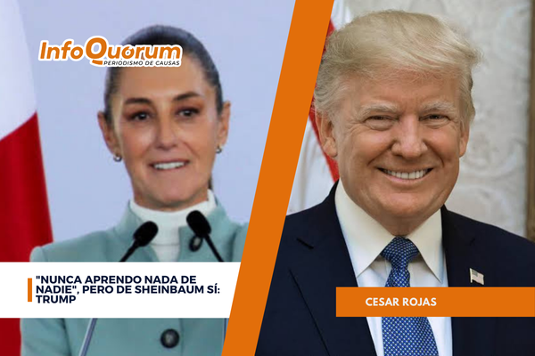 “Nunca aprendo nada de nadie”, pero de Sheinbaum sí: Trump