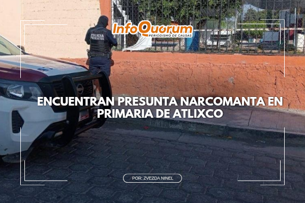 Encuentran presunta narcomanta en primaria de Atlixco