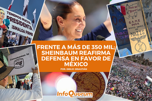 Frente a más de 350 mil; Sheinbaum reafirma defensa en favor de México