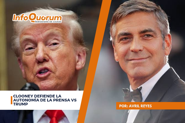Clooney defiende la autonomía de la prensa vs Trump