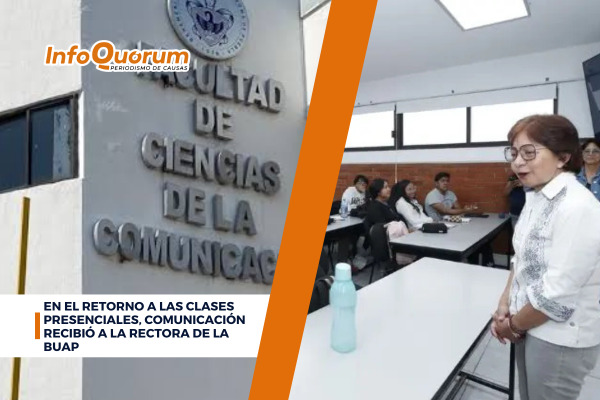 En el retorno a las clases presenciales, Comunicación recibió a la Rectora de la BUAP