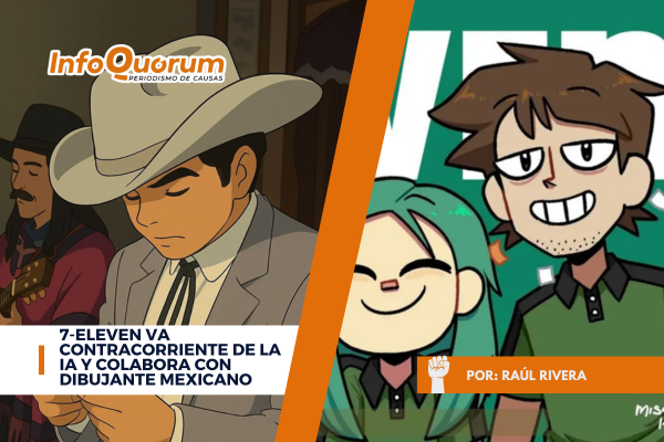 7-Eleven va contracorriente de la IA y colabora con dibujante mexicano
