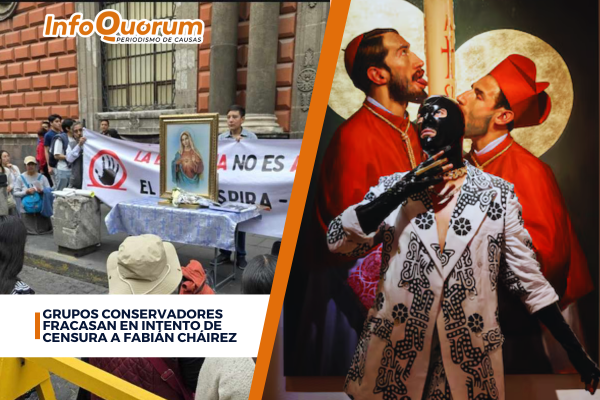 Grupos conservadores fracasan en intento de censura a Fabián Cháirez