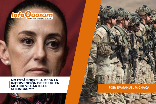 Sheinbaum cierra puerta a intervención de EUA en México por cárteles
