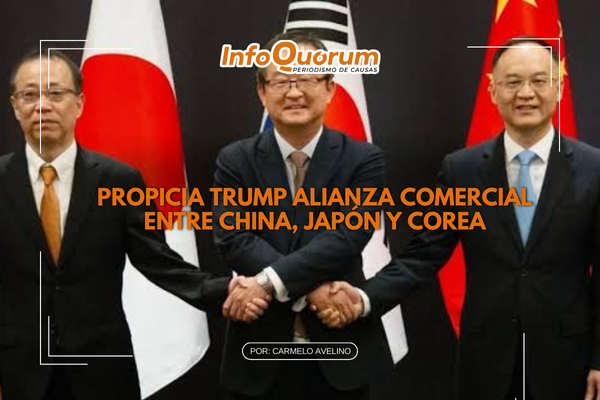 Propicia Trump alianza comercial entre China, Japón y Corea