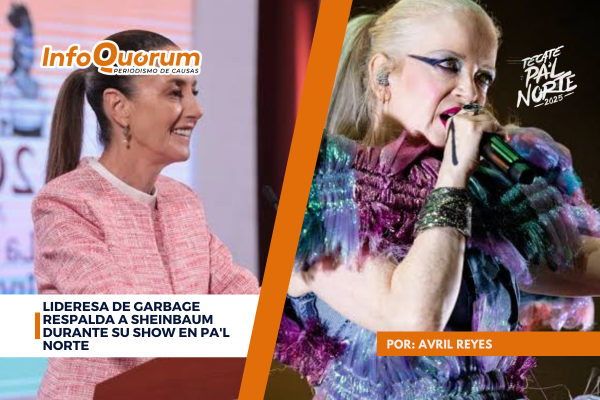 Lideresa de Garbage respalda a Sheinbaum durante su show en Pa’l Norte