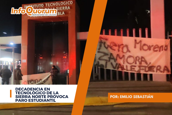 Decadencia en Tecnológico de la Sierra Norte provoca paro estudiantil