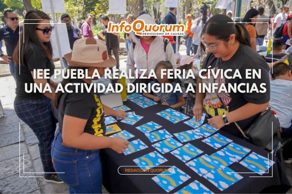 IEE Puebla realiza feria cívica en una actividad dirigida a infancias