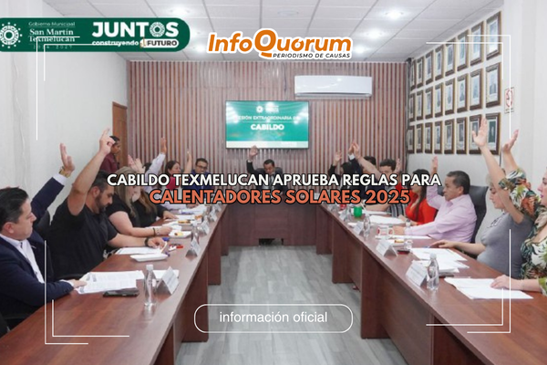Cabildo Texmelucan aprueba reglas para calentadores solares 2025