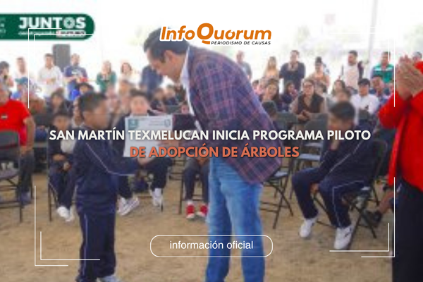 San Martín Texmelucan inicia programa piloto de adopción de árboles.