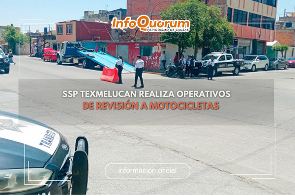 SSP Texmelucan realiza operativos de revisión a motocicletas