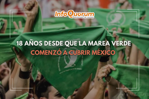 18 años desde que la Marea Verde comenzó a cubrir México