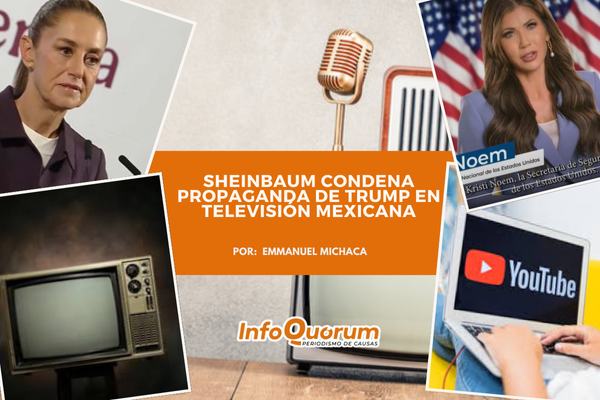 Sheinbaum condena propaganda de Trump en televisión mexicana