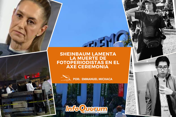 Sheinbaum lamenta la muerte de fotoperiodistas en el Axe Ceremonia