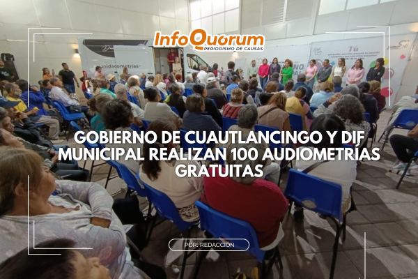 Gobierno de Cuautlancingo y DIF Municipal realizan 100 audiometrías gratuitas